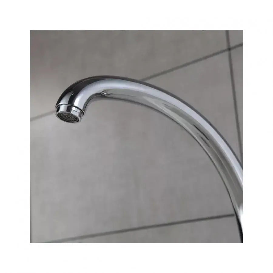 Glossy Chrome Kitchen Faucet LB00C, Swivel Spout, Ceramic Cartridge, Complete Set with Connections and Fixing System