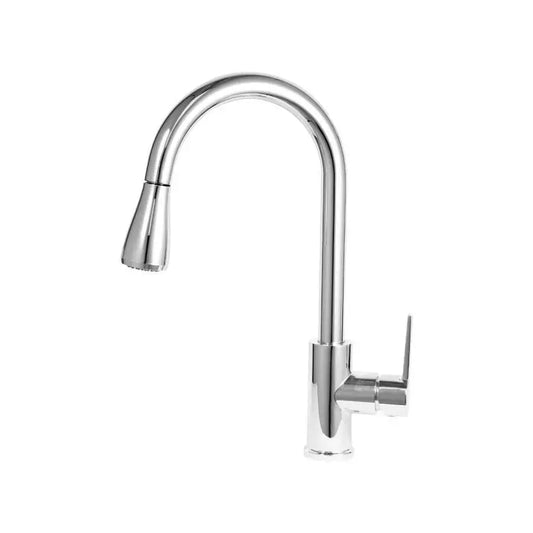 Kitchen Faucet with Pull-out Spray, Sanitary Brass, Chrome, CF022S