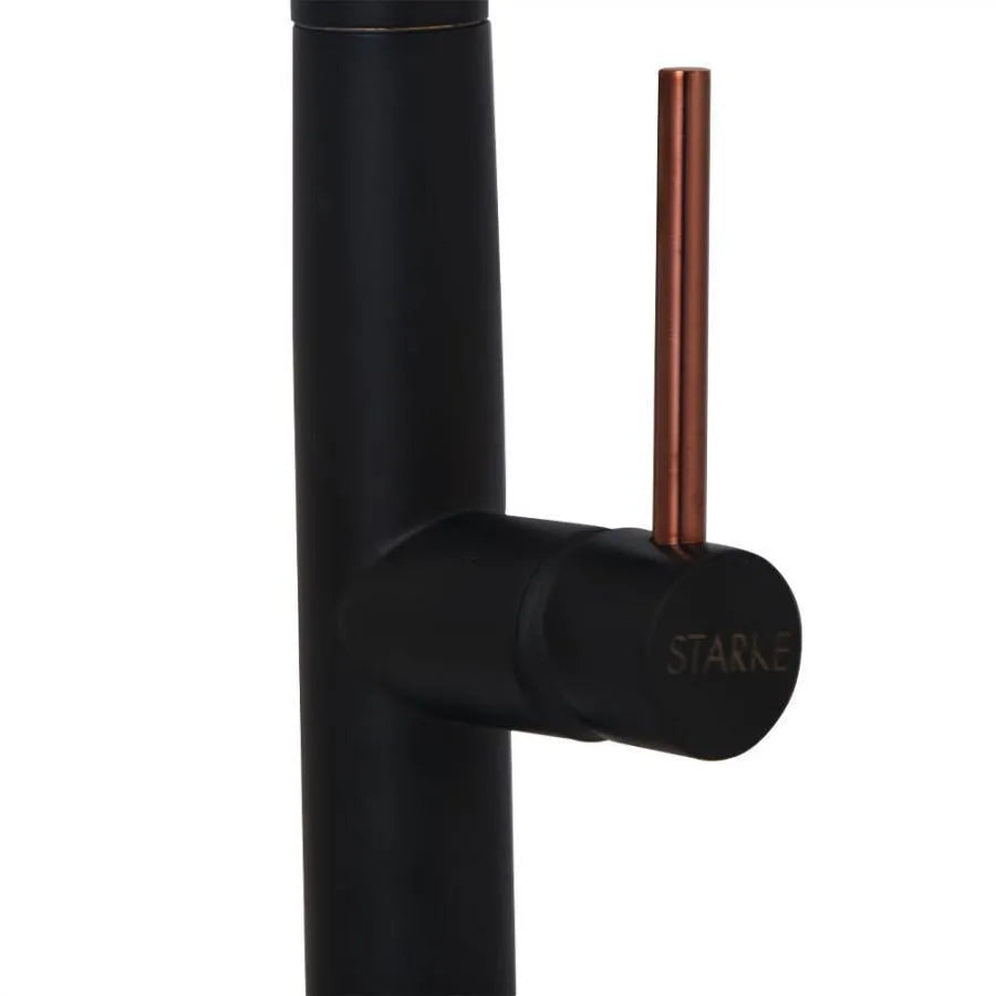 Kitchen Faucet with Pull-out Shower, Sanitary Brass, Black, CF2042