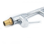 Kitchen Faucet with Pull-out Spray, Stainless Steel and Chrome Brass, YD/301