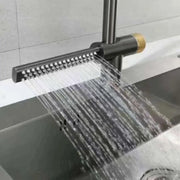 Kitchen Faucet with Pull-out Shower, Stainless Steel, Silver, Waterfall Function YB1500S