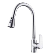 Kitchen Faucet with Pull-out Shower Stainless Steel Silver ZY1014