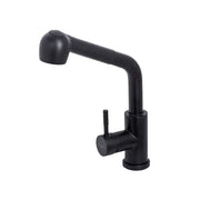 Kitchen Faucet with Pull-out Spray, SUS304 Stainless Steel, Black, HS004