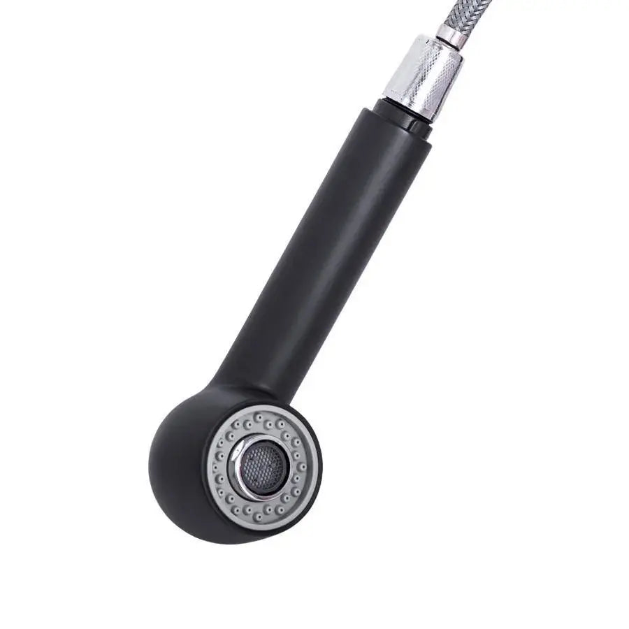 Kitchen Faucet with Pull-out Spray, SUS304 Stainless Steel, Black, HS004