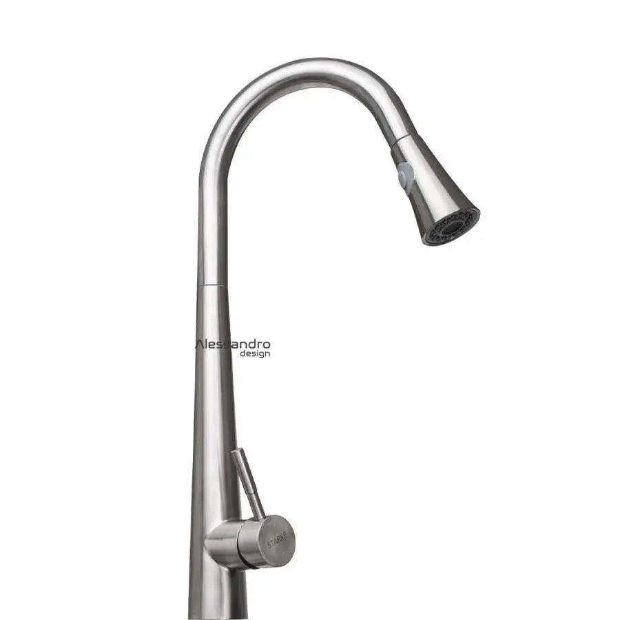 Kitchen Faucet with Pull-out Spray, SUS304 Stainless Steel, Satin Finish, CF021