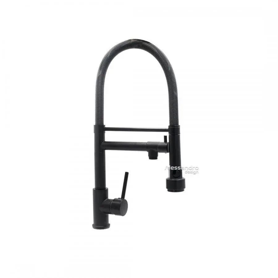 Kitchen Faucet, Stainless Steel and Black Brass, YD/302