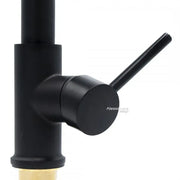Kitchen Faucet, Stainless Steel and Black Brass, YD/302