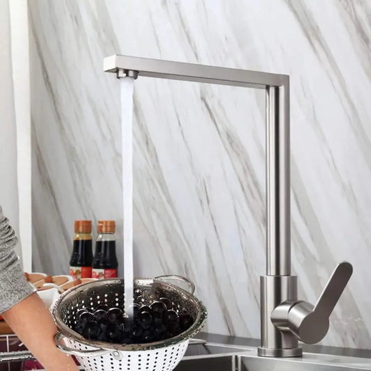 Silver Stainless Steel Kitchen Faucet