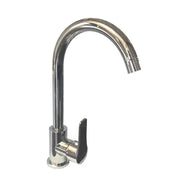 Stainless Steel Kitchen Faucet, Chrome, Rotating Spout, Tall WH207