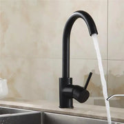 Kitchen Faucet, SUS304 Stainless Steel, Black, HS/LY008