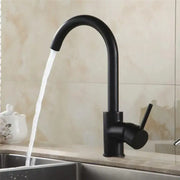 Kitchen Faucet, SUS304 Stainless Steel, Black, HS/LY008