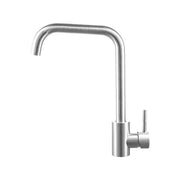 Single Lever Kitchen Faucet Swivel Spout Ceramic Cartridge Satin Stainless Steel Connections Fixing Kit Included CF002