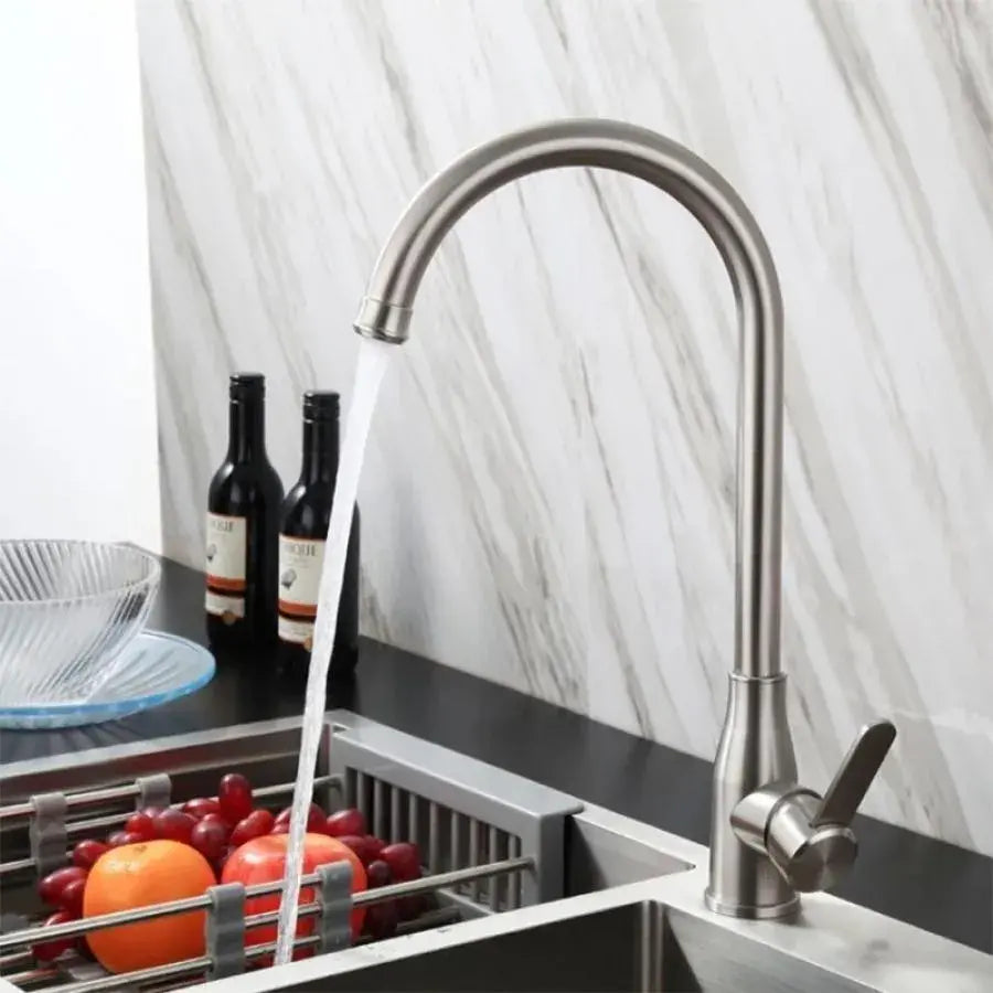 Kitchen Faucet, SUS304 Stainless Steel, Satin Finish, CF010