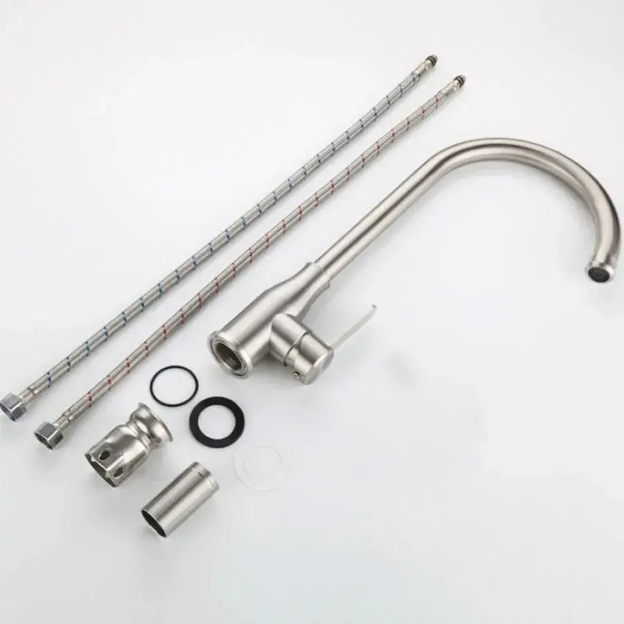 Kitchen Faucet, SUS304 Stainless Steel, Satin Finish, CF010