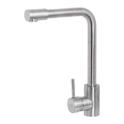 Kitchen faucet with rotating spout, Single lever, SUS304 stainless steel, Satin finish, CF003