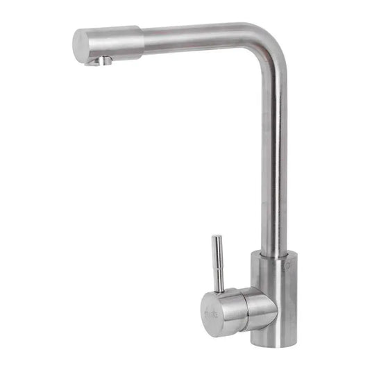 Kitchen faucet with rotating spout, Single lever, SUS304 stainless steel, Satin finish, CF003