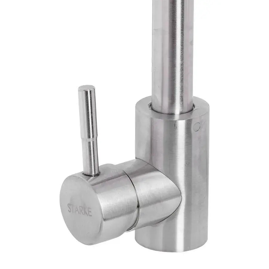 Kitchen faucet with rotating spout, Single lever, SUS304 stainless steel, Satin finish, CF003