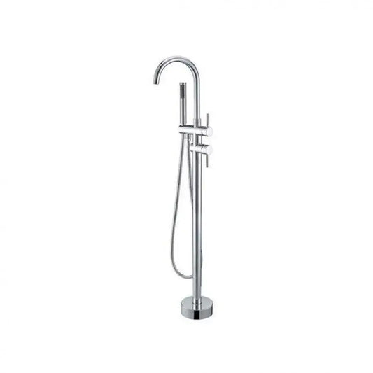 Floor Mounted Faucet with Round Frame, Sanitary Brass, Chrome, CF2032
