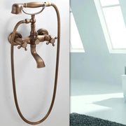 Shower Faucet with Hand Shower and Hose, Sanitary Brass, Antique Bronze, OD/2043