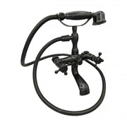 Shower Faucet with Hand Shower and Hose, Sanitary Brass, Black, OD/2048