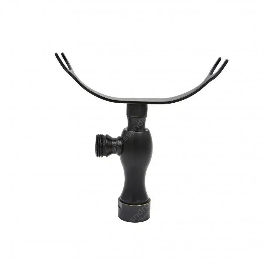 Shower Faucet with Hand Shower and Hose, Sanitary Brass, Black, OD/2048