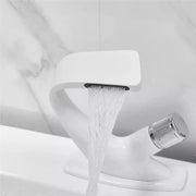 Basin Faucet, Sanitary Brass, White, OD/2058