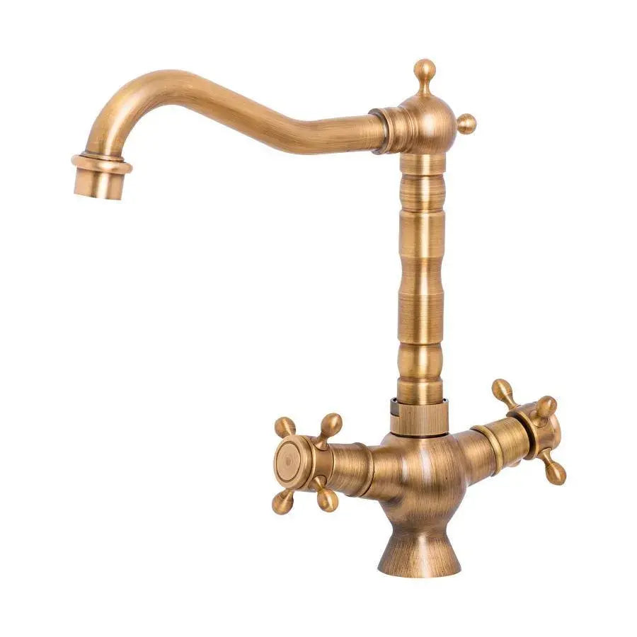 Basin Faucet, Sanitary Brass, Antique Gold, OD01/D