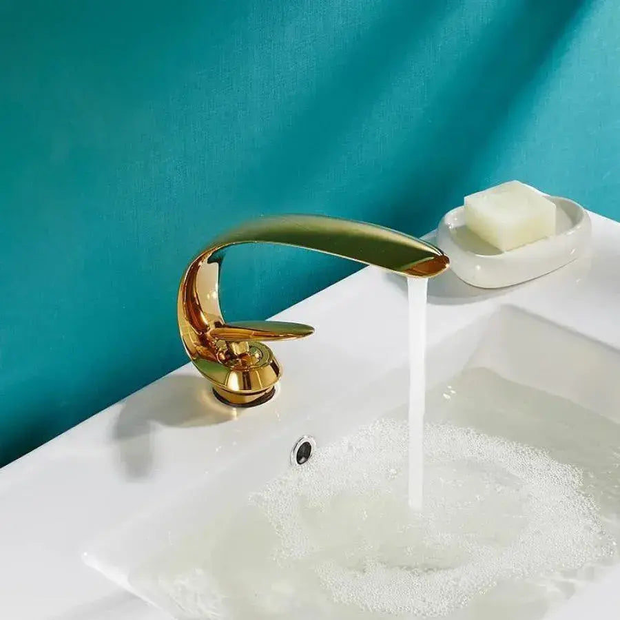 Basin Faucet, Sanitary Brass, Gold, OD/2054