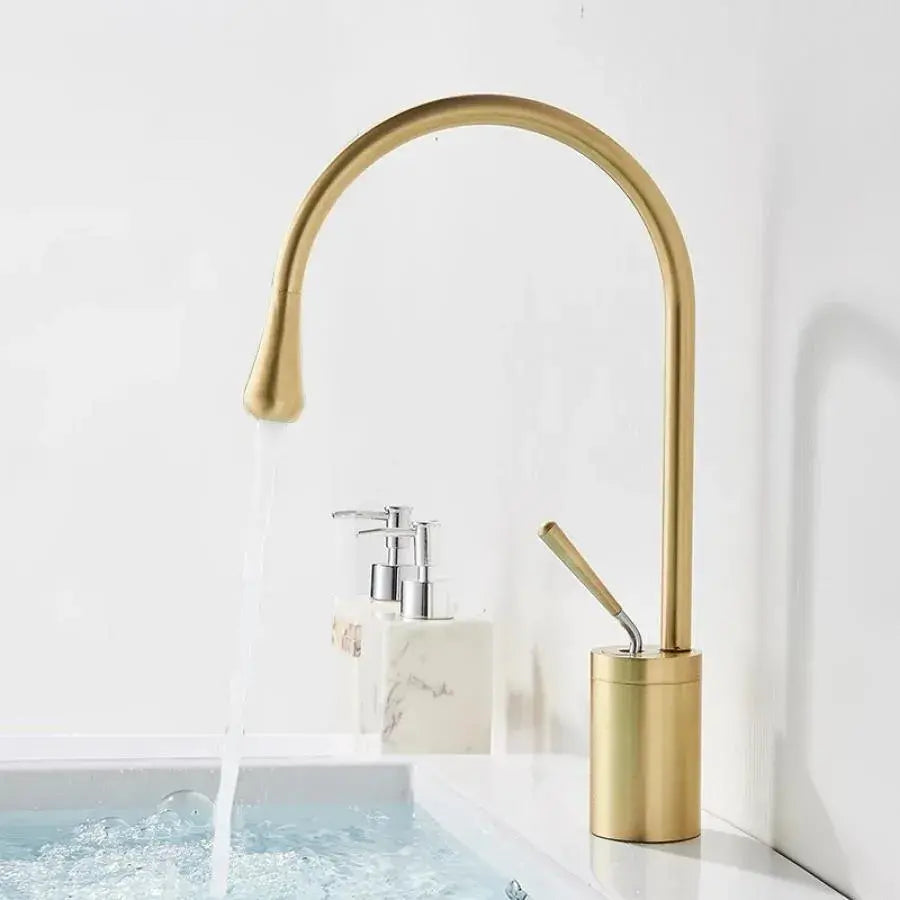 Basin Faucet, Sanitary Brass, Gold, WZY/325/B