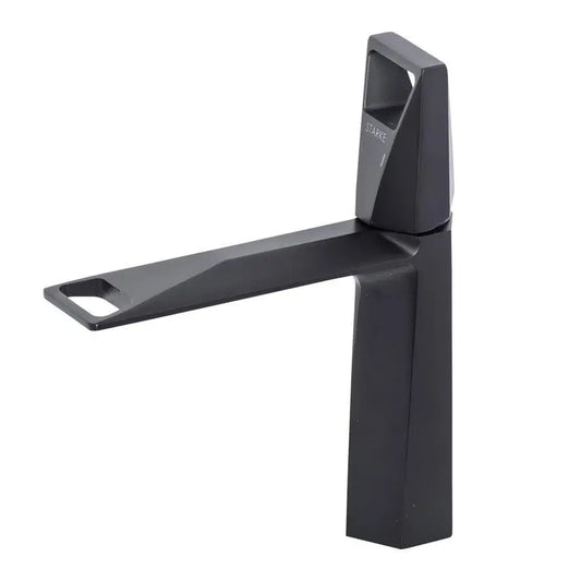 Single Lever Basin Mixer Ceramic Cartridge Sanitary Brass Satin Black Connections and Fixing Kit Included 10107H