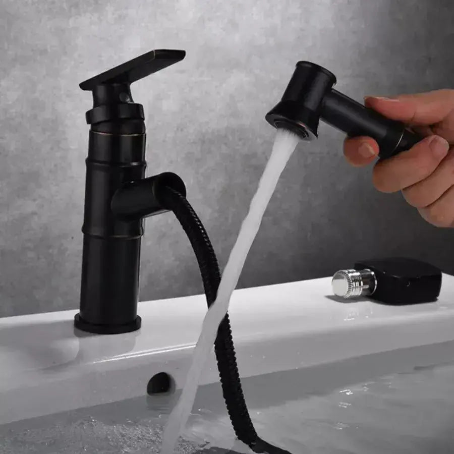 Basin Faucet, Sanitary Brass, Black, OD/2042