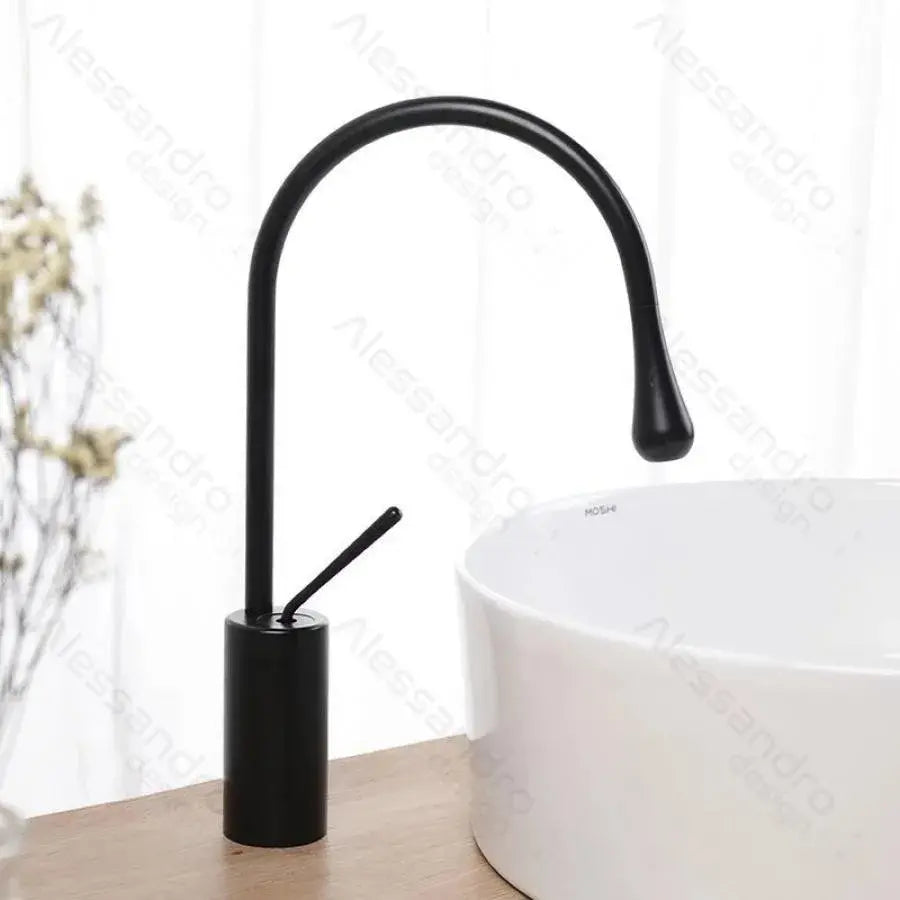 Basin Faucet, Sanitary Brass, Black, WZY/327/B