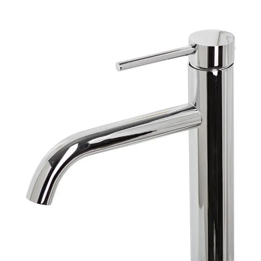 Single Lever Basin Mixer Tall Ceramic Cartridge Sanitary Brass Polished Chrome Fittings and Fixing Kit Included 7527