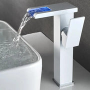 Basin Faucet, RGB Light, Color Changing Depending on Water Temperature, OD3014