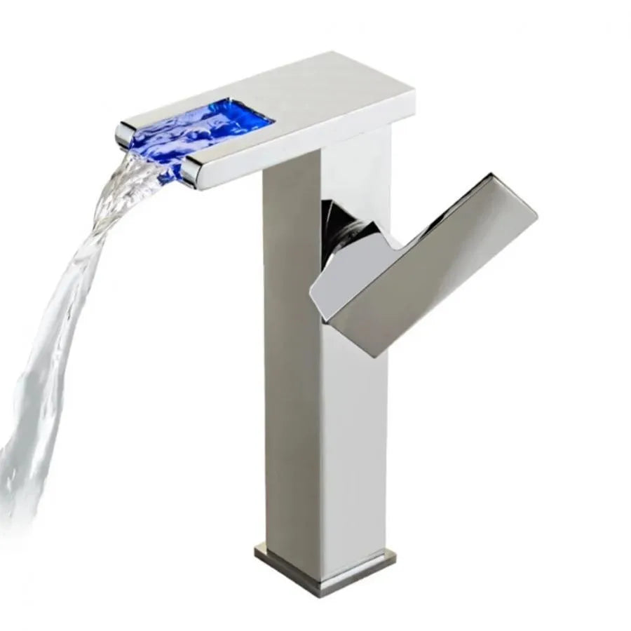 Basin Faucet, RGB Light, Color Changing Depending on Water Temperature, OD3013