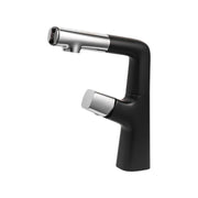 Basin Mixer with Pull-out Shower, Sanitary Brass, Chrome and Black, MP016H/C