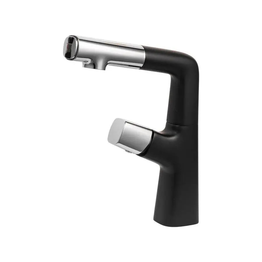 Basin Mixer with Pull-out Shower, Sanitary Brass, Chrome and Black, MP016H/C
