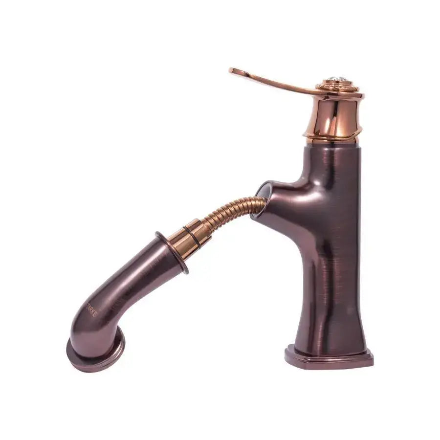 Basin Mixer with Pull-out Shower, Sanitary Brass, Brown, OD/2037