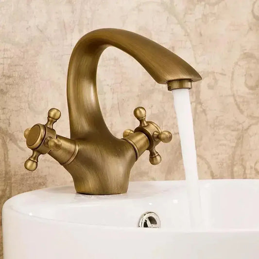 Swan Neck Basin Faucet, Sanitary Brass, Gold, OD/2045