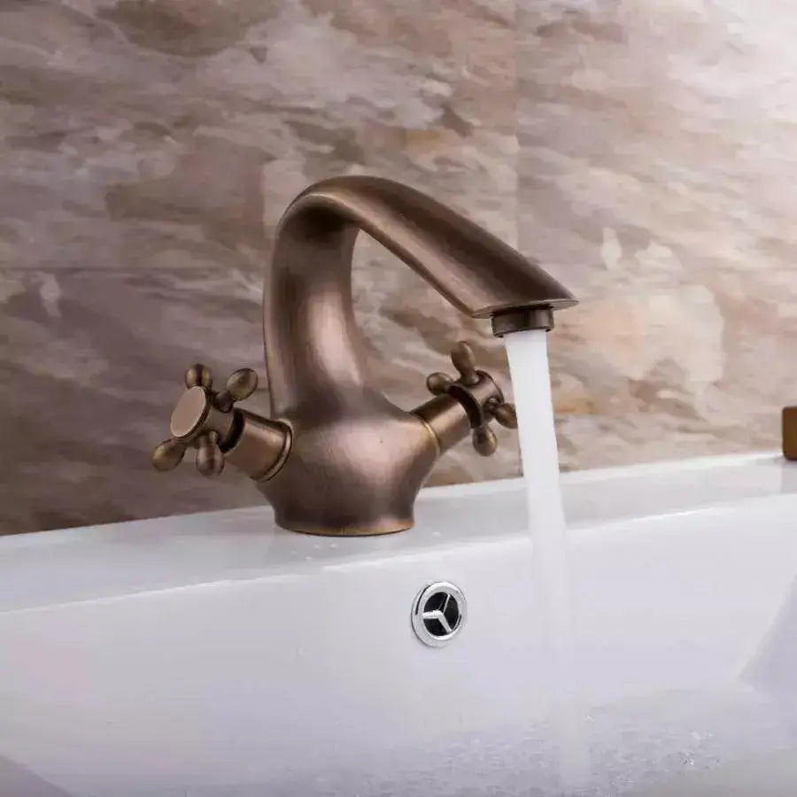 Swan Neck Basin Faucet, Sanitary Brass, Gold, OD/2045