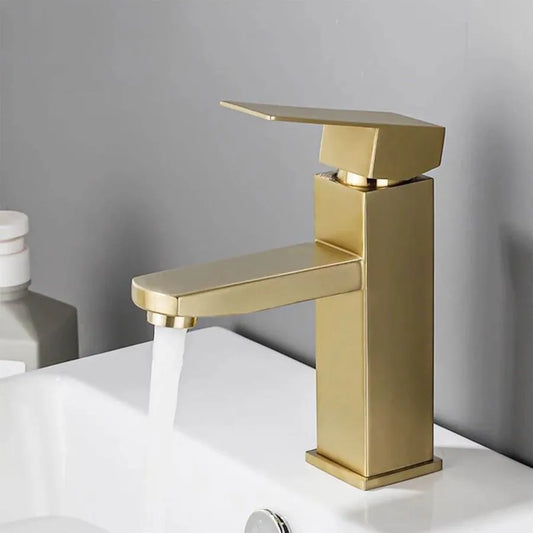 Gold Stainless Steel Basin Faucet ZY1007