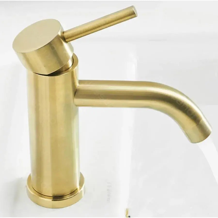 Basin Mixer, SUS304 Stainless Steel, Gold, N/MP0A1