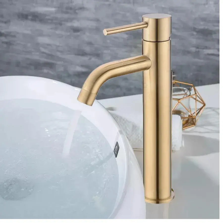 Basin Mixer, SUS304 Stainless Steel, Gold, N/MP0A2