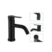 Basin Mixer, SUS304 Stainless Steel, Black, HS/LY007