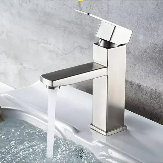 Basin Mixer, SUS304 Stainless Steel, Satin Finish, MP009