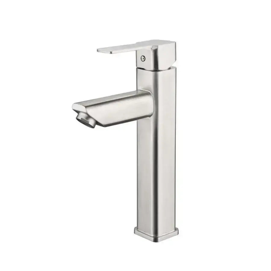 Basin Mixer, SUS304 Stainless Steel, Satin Finish, MP014