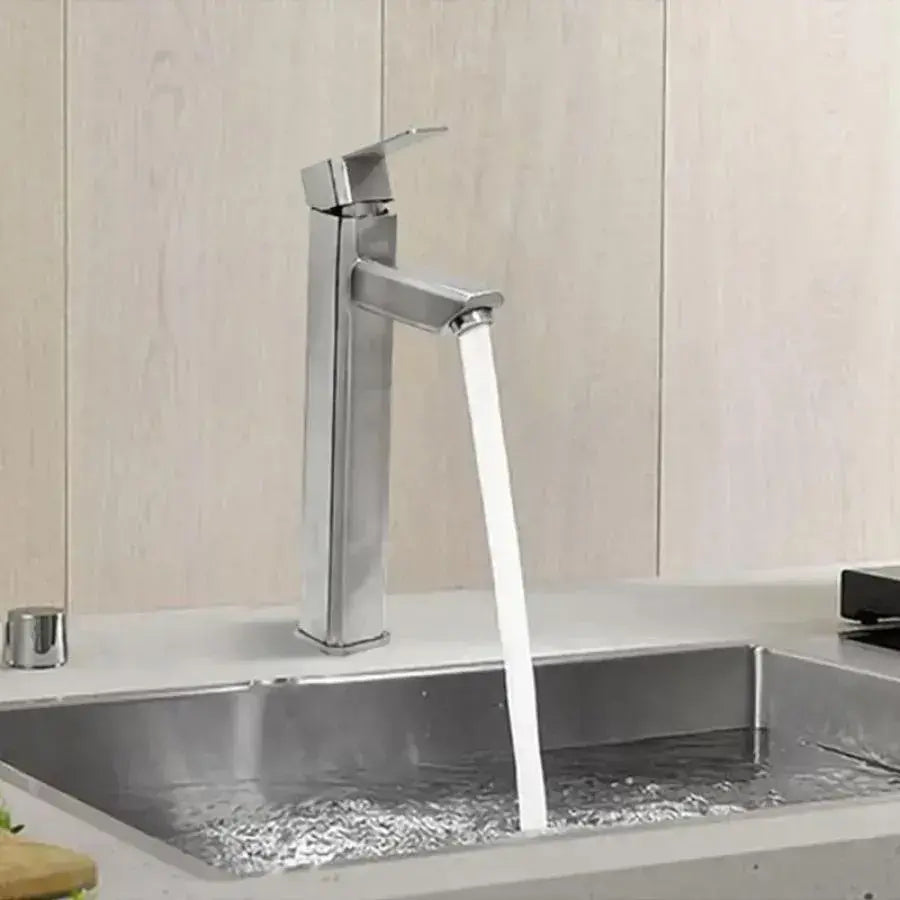 Basin Mixer, SUS304 Stainless Steel, Satin Finish, MP014