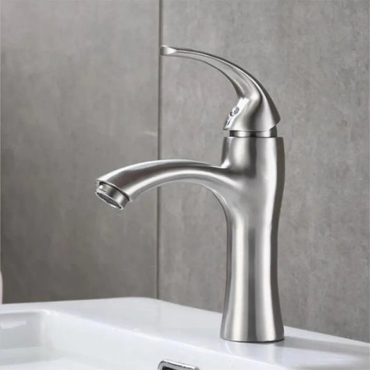 Basin Mixer, SUS304 Stainless Steel, Satin Finish, MP015
