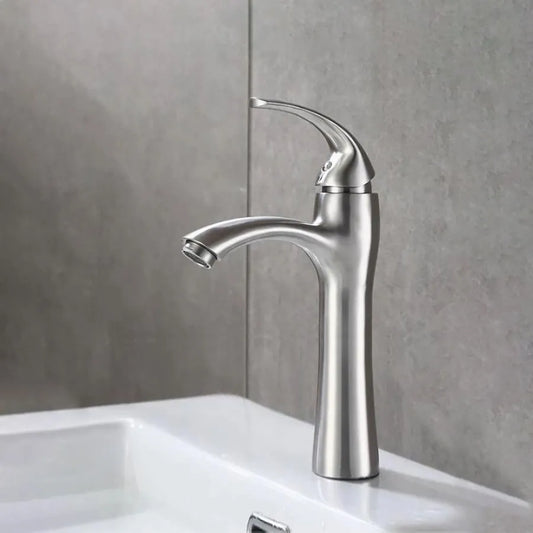 Basin Mixer, SUS304 Stainless Steel, Satin Finish, MP016