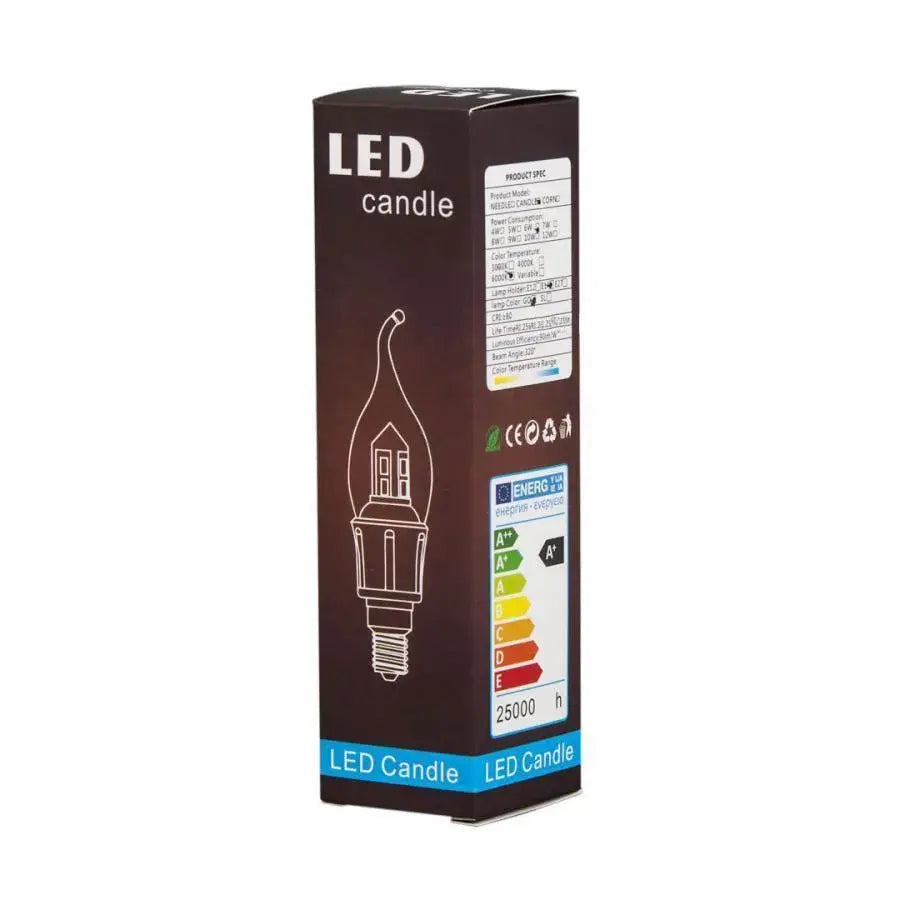LED Bulb E14 Candle, 6W, Cool Light, 6000K